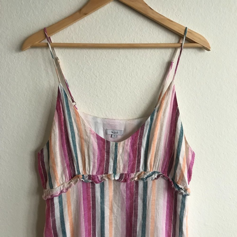 Rails Linen Shimmer Sparkly Striped Summer Spaghe… - image 6